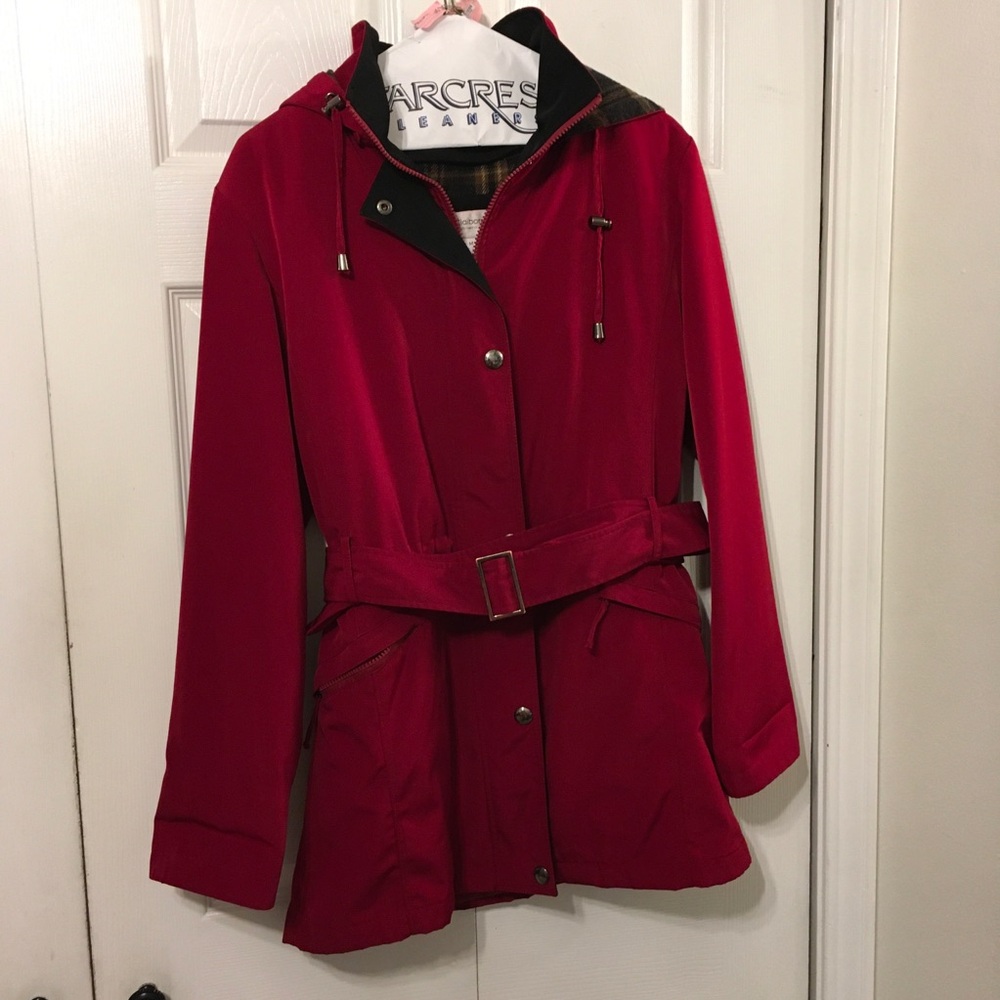 Liz Claiborne Belted Coat/Jacket Removable Lining